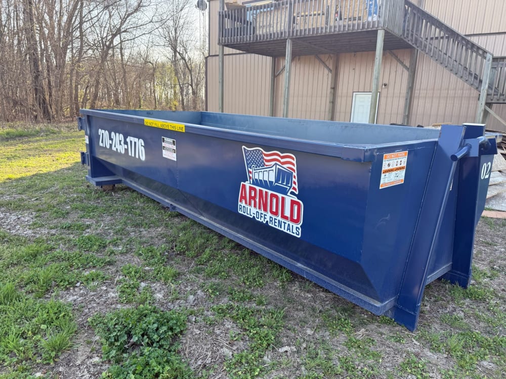 Arnold Roll Off Rentals dumpster on site